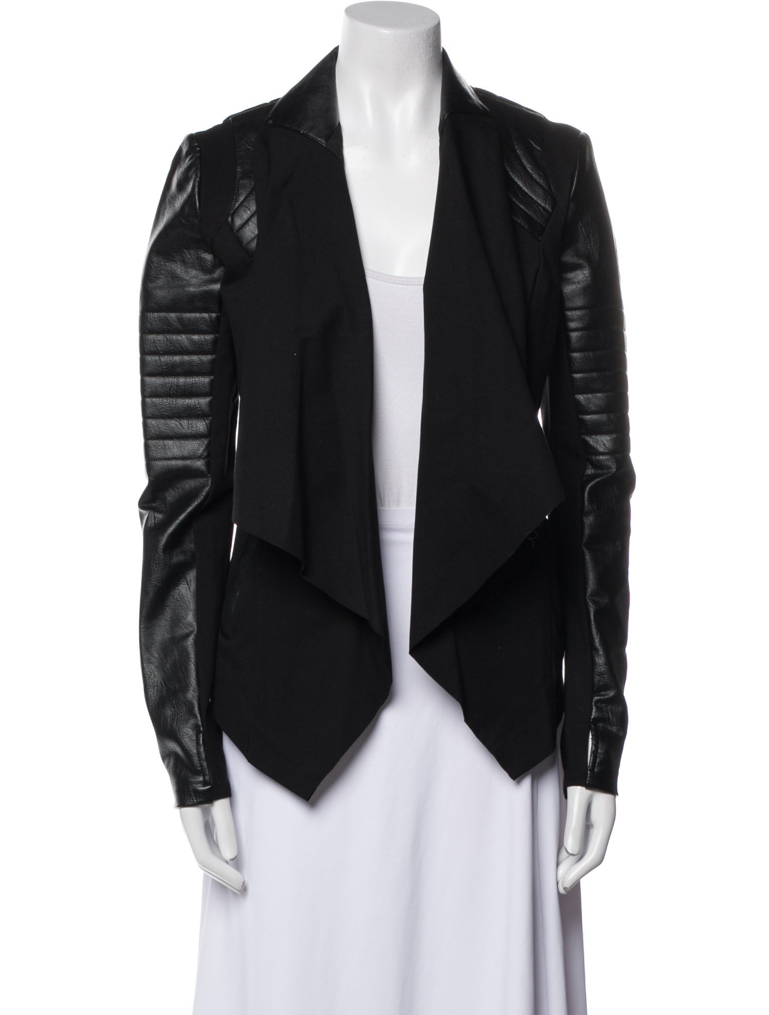 Blanc Noir Faux Leather Jacket
