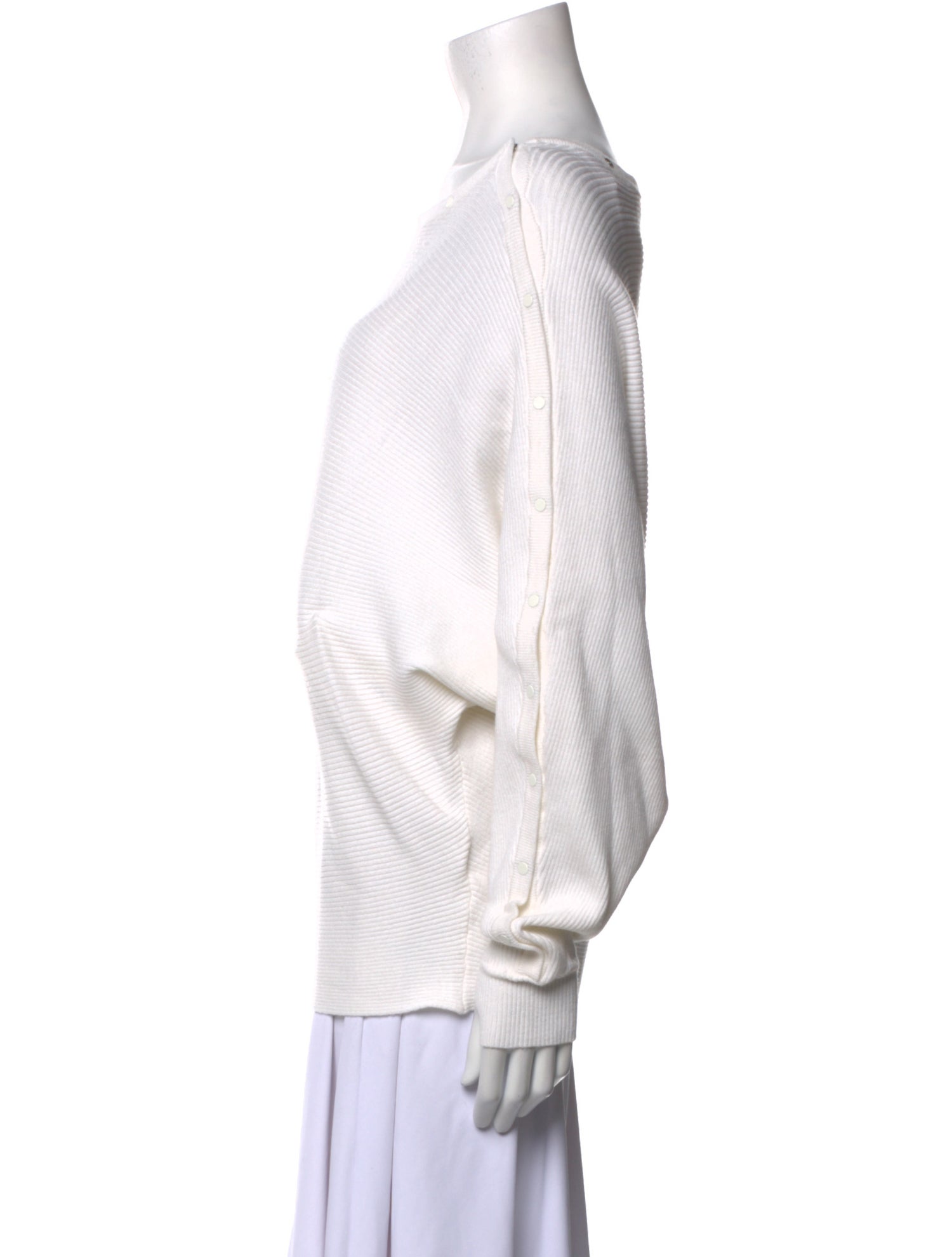 Blanc Noir Bateau Neckline Sweater