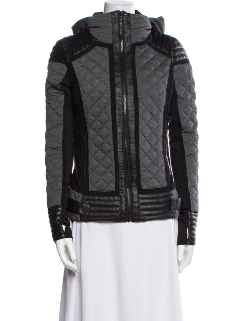 Blanc Noir Colorblock Pattern Down Jacket