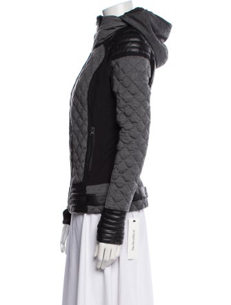 Blanc Noir Colorblock Pattern Down Jacket