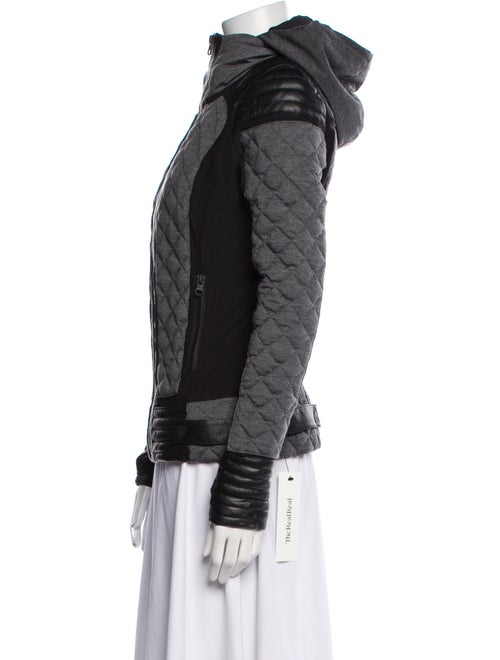 Blanc Noir Colorblock Pattern Down Jacket