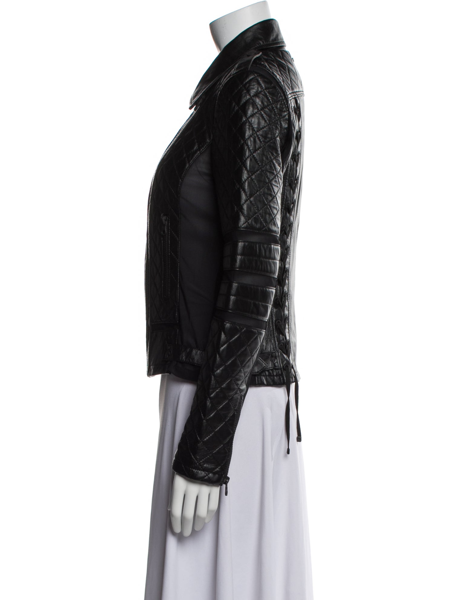 Blanc Noir Leather Biker Jacket