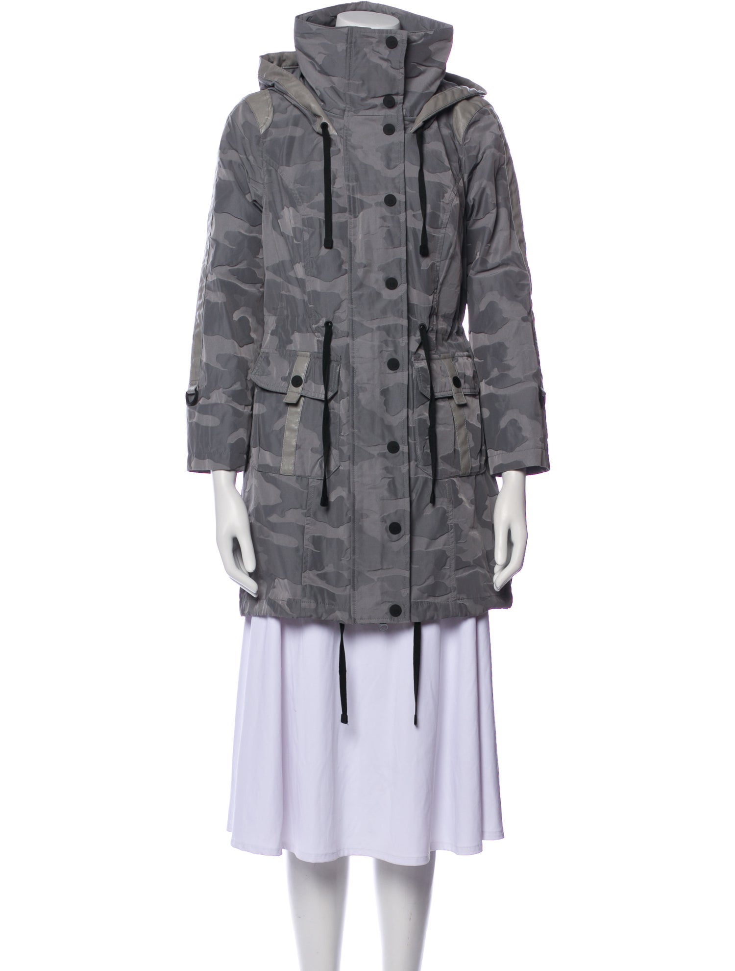 Blanc Noir Camouflage Print Parka