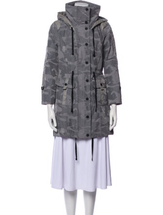 Blanc Noir Camouflage Print Parka