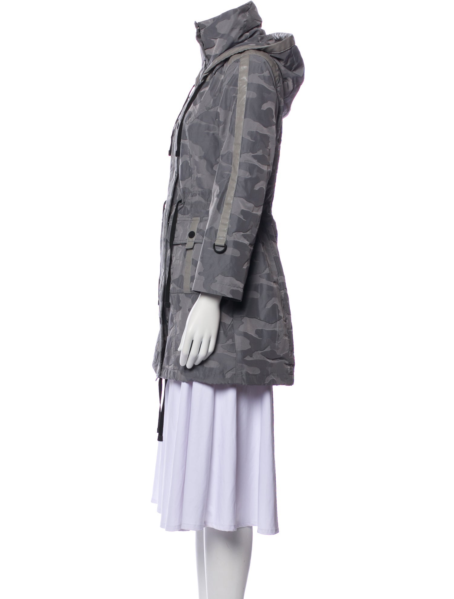 Blanc Noir Camouflage Print Parka