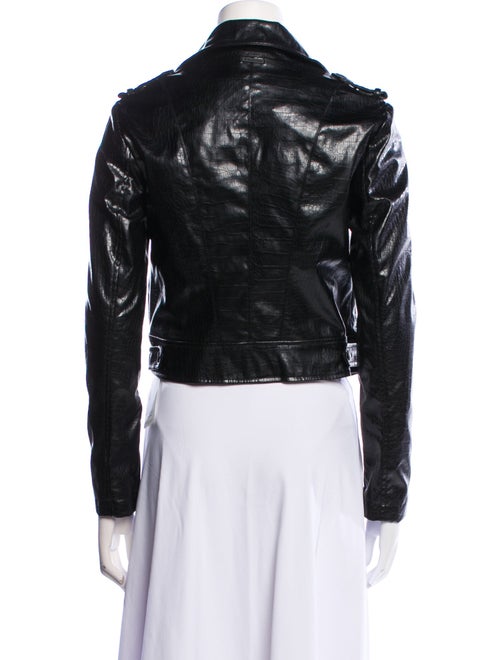Blanc Noir Faux Leather Biker Jacket
