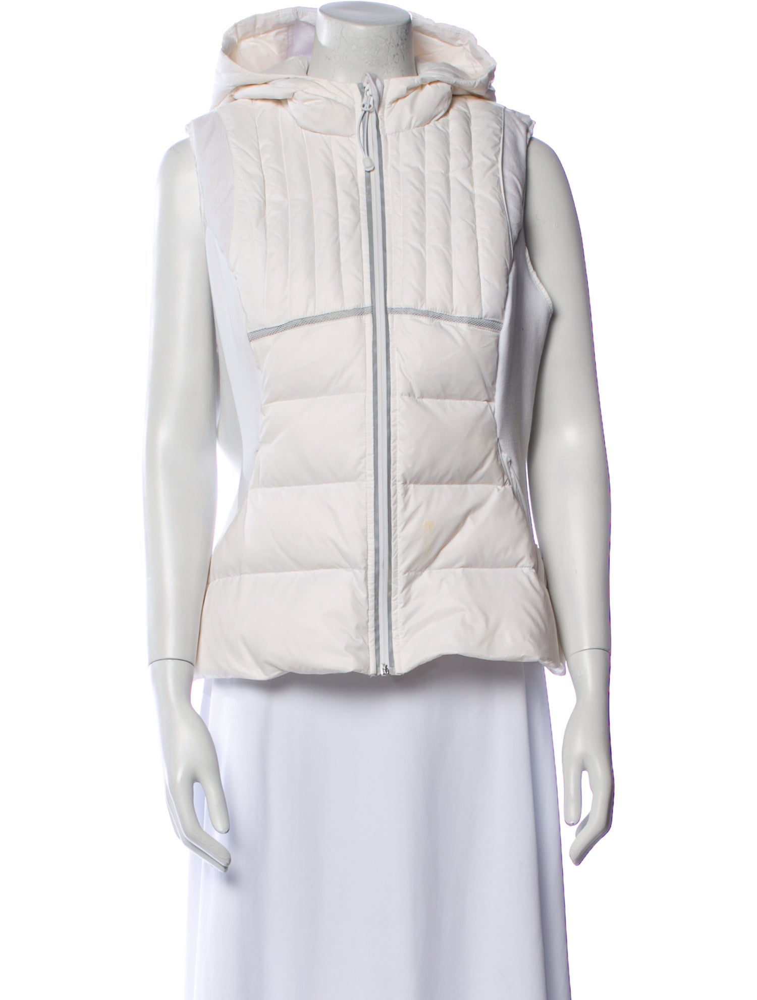 Blanc Noir Nylon Striped Down Coat