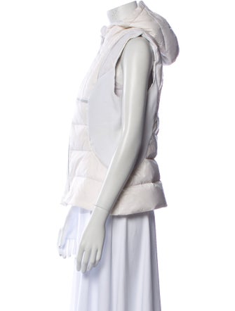 Blanc Noir Nylon Striped Down Coat