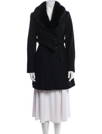 Blanc Noir Wool Faux Fur Coat