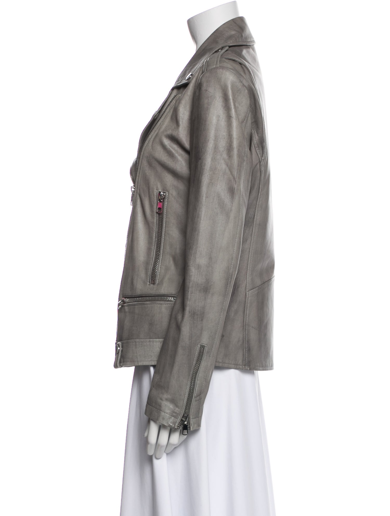 Blanc Noir Leather Biker Jacket