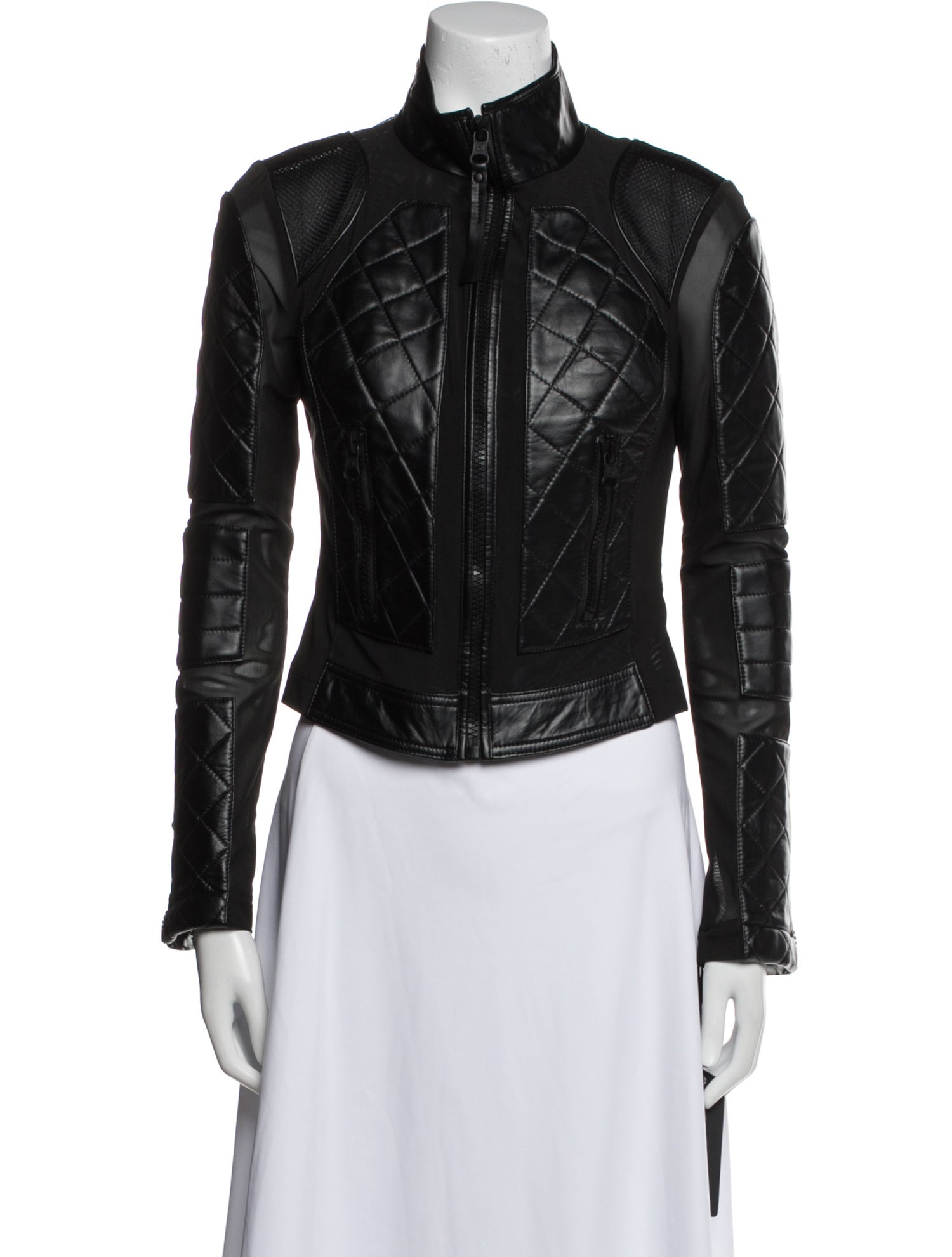 Blanc Noir Leather Biker Jacket w/ Tags