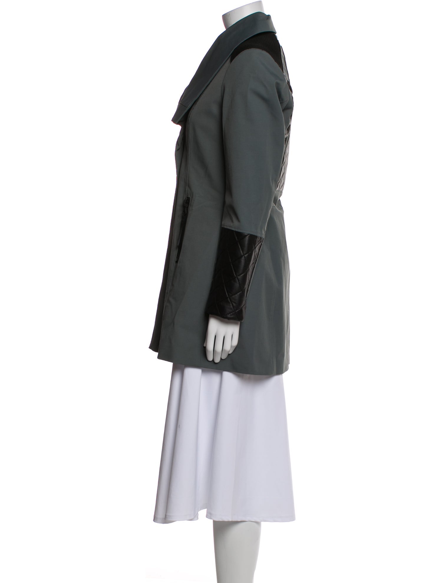 Blanc Noir Colorblock Pattern Utility Jacket