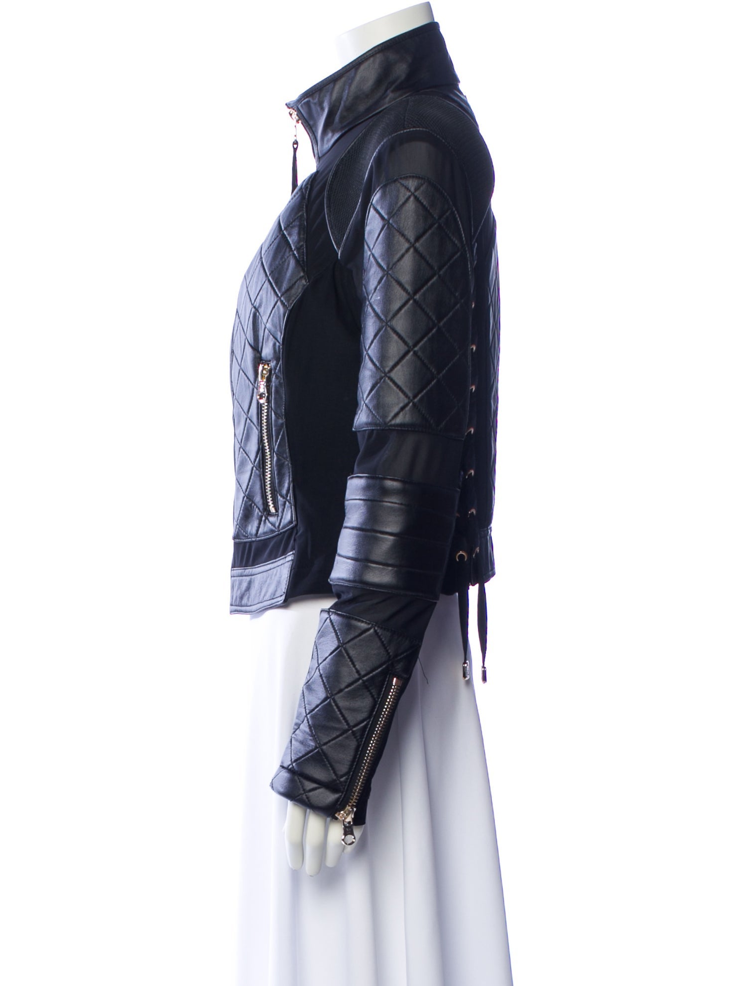 Blanc Noir Leather Biker Jacket