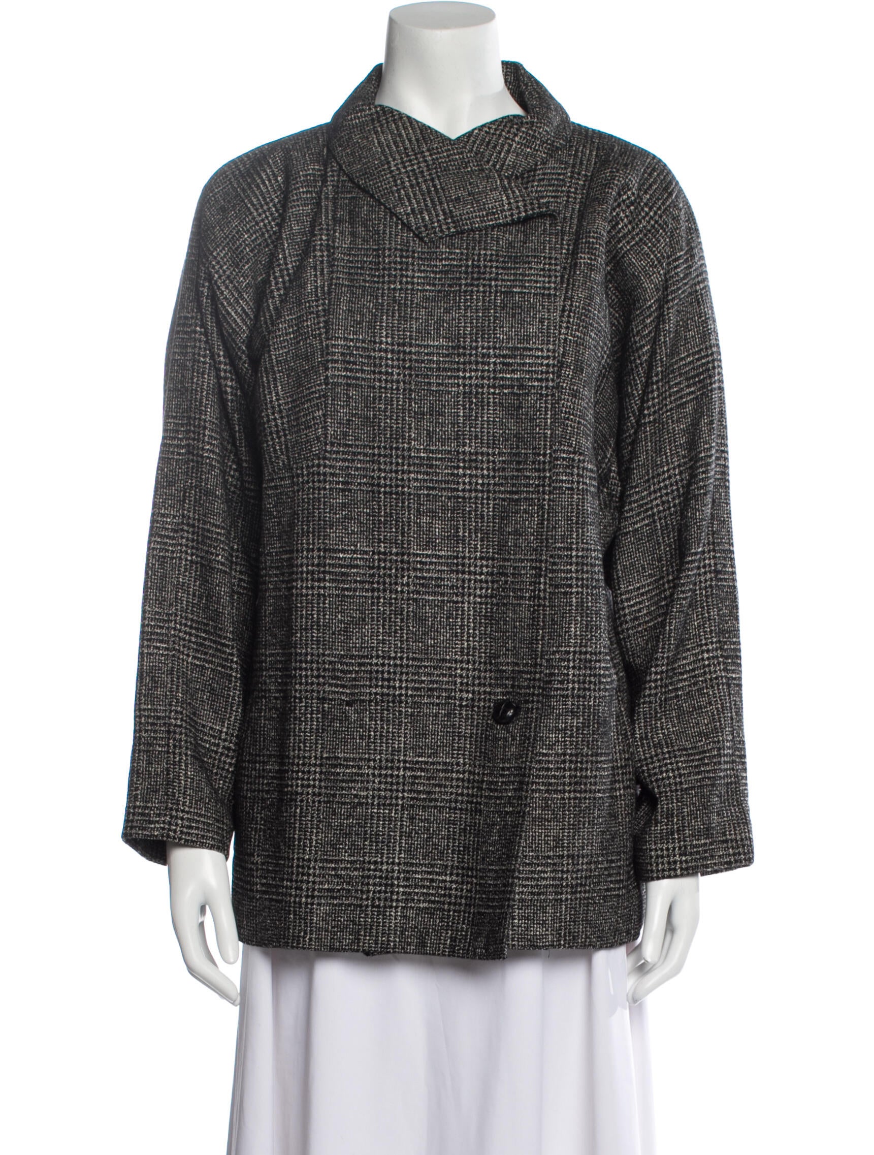 Bloomingdale's Tweed Pattern Evening Jacket Black Jackets, Clothing WBLOO20409 The RealReal
