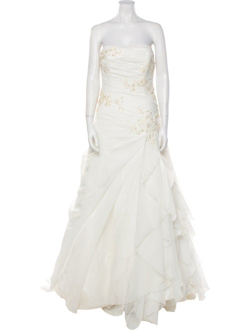 Blue Bridal Strapless Long Dress