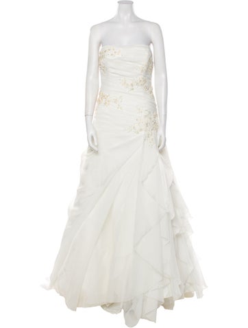 Blue Bridal Dresses Strapless Long Dress XL