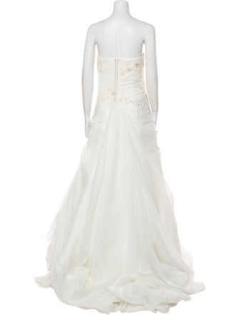 Blue Bridal Strapless Long Dress