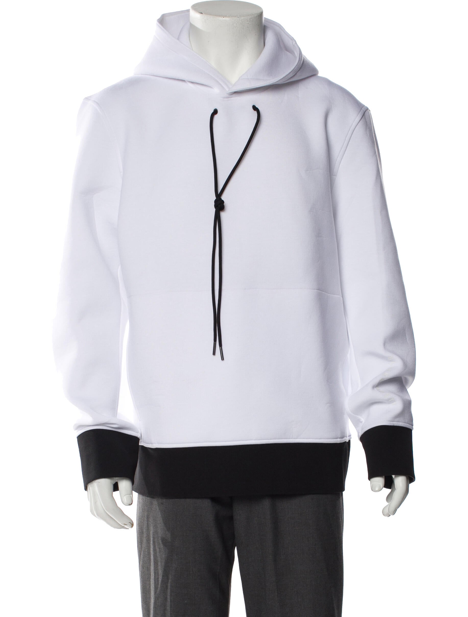 Black Barrett Colorblock Pattern Open Front Hoodie