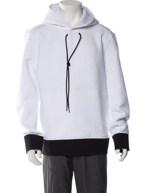 Black Barrett Colorblock Pattern Open Front Hoodie