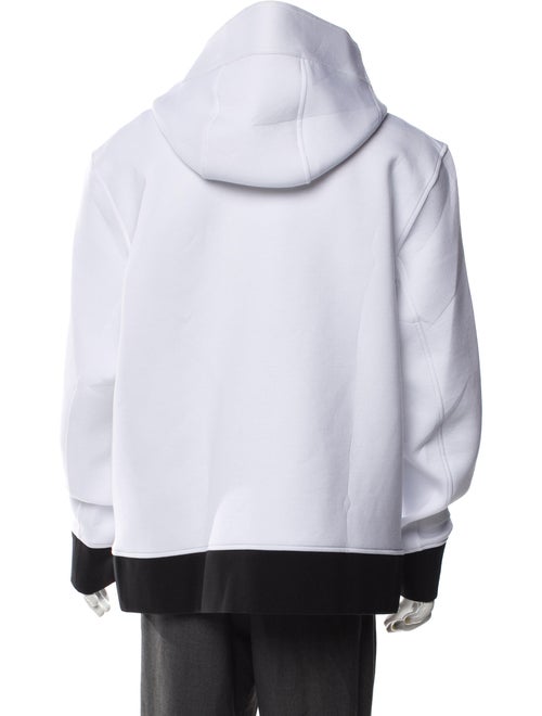 Black Barrett Colorblock Pattern Open Front Hoodie