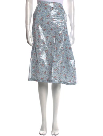 Bless Floral Print Midi Length Skirt