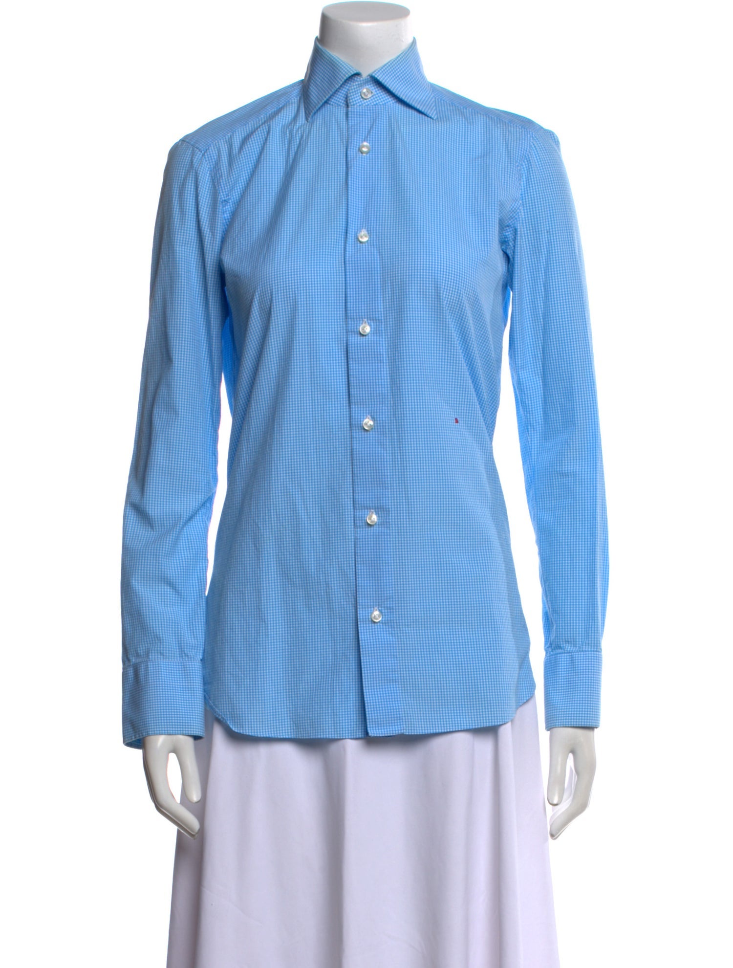 Bless Plaid Print Long Sleeve Button-Up Top