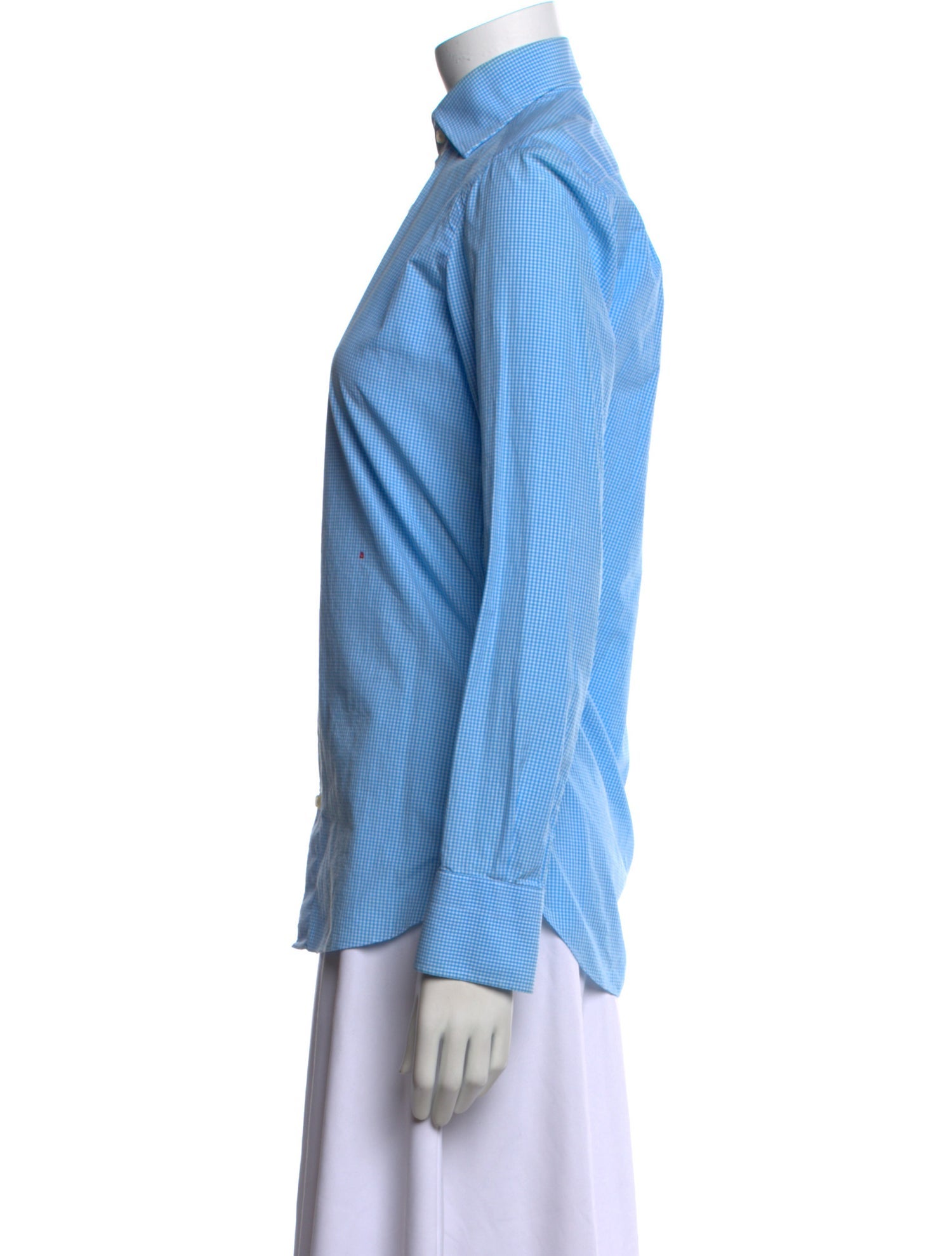 Bless Plaid Print Long Sleeve Button-Up Top