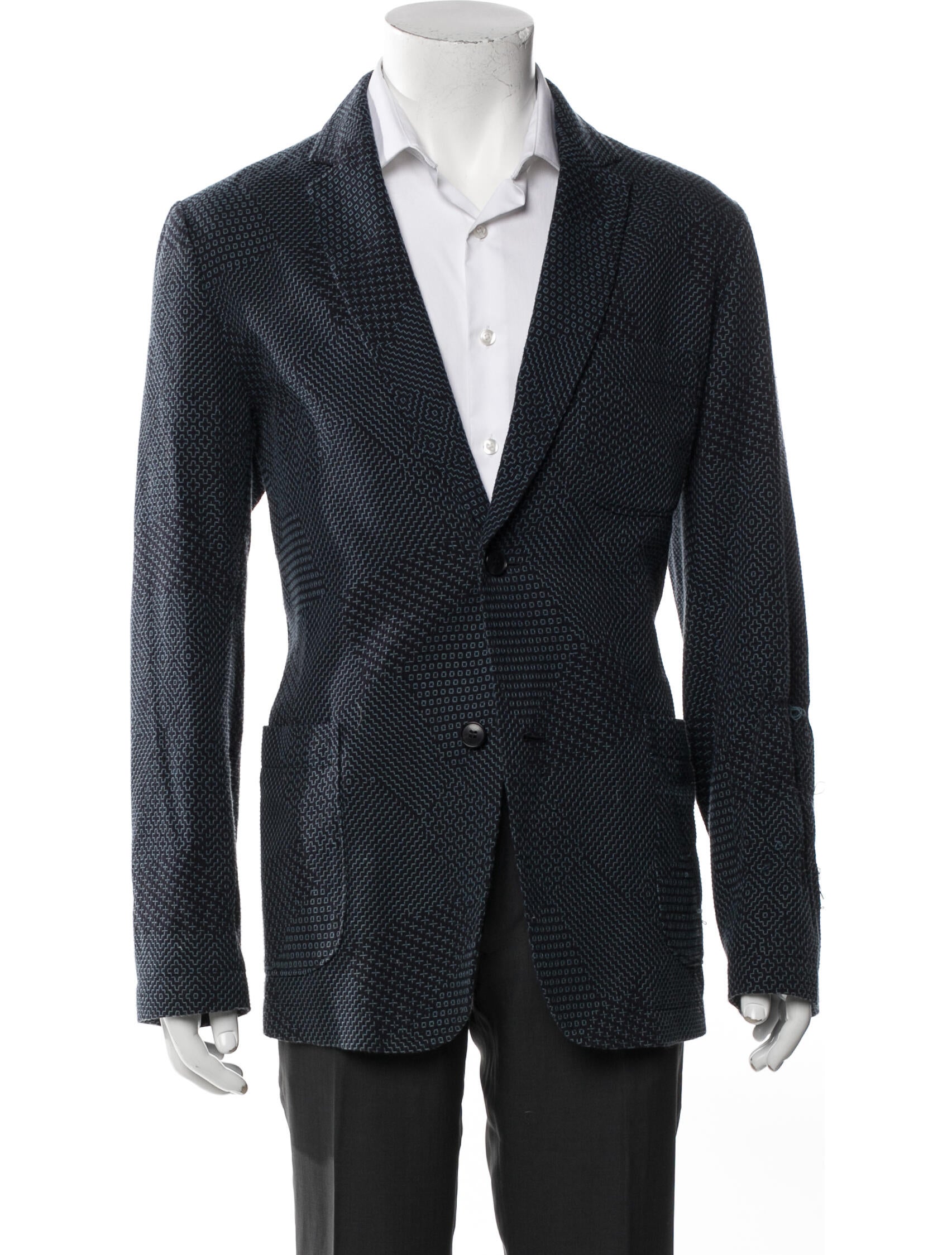 Blue Blue Japan Printed Blazer