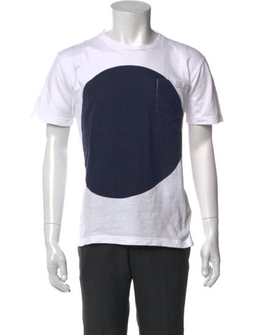 Blue Japan T-Shirts Graphic Print Crew Neck T-Shirt M