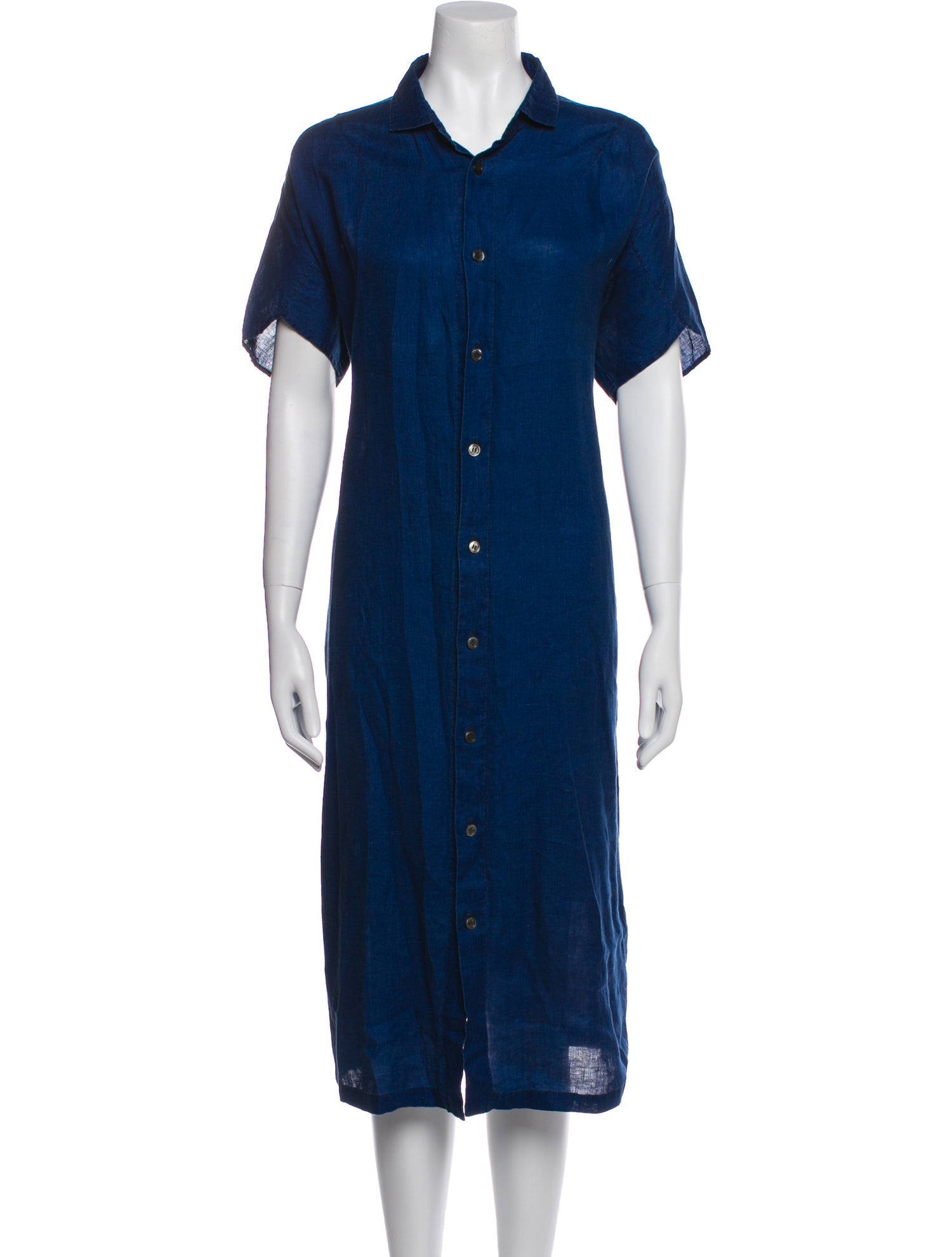 Blue Blue Japan Linen Midi Length Dress