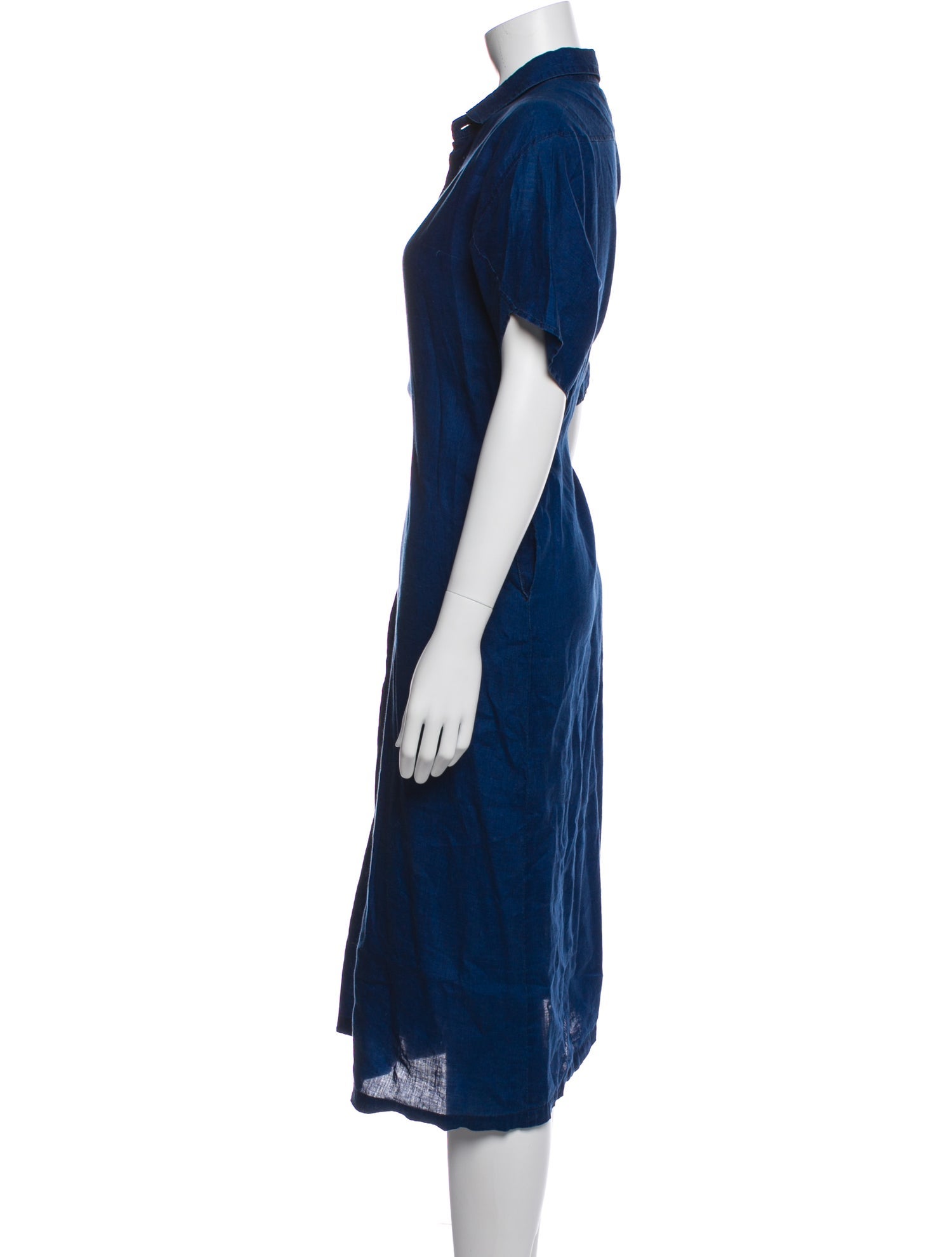 Blue Blue Japan Linen Midi Length Dress