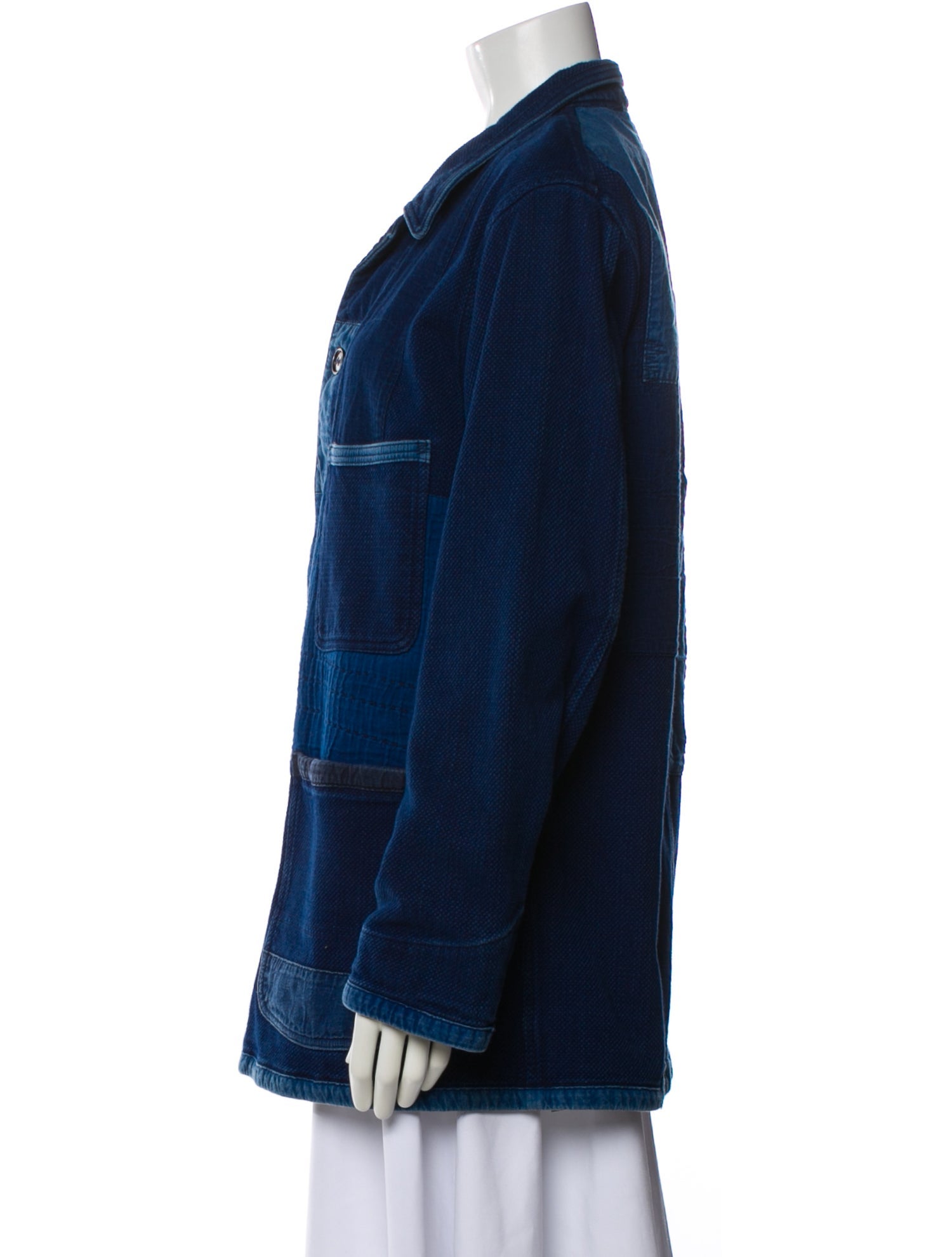 Blue Blue Japan Plaid Print Denim Jacket