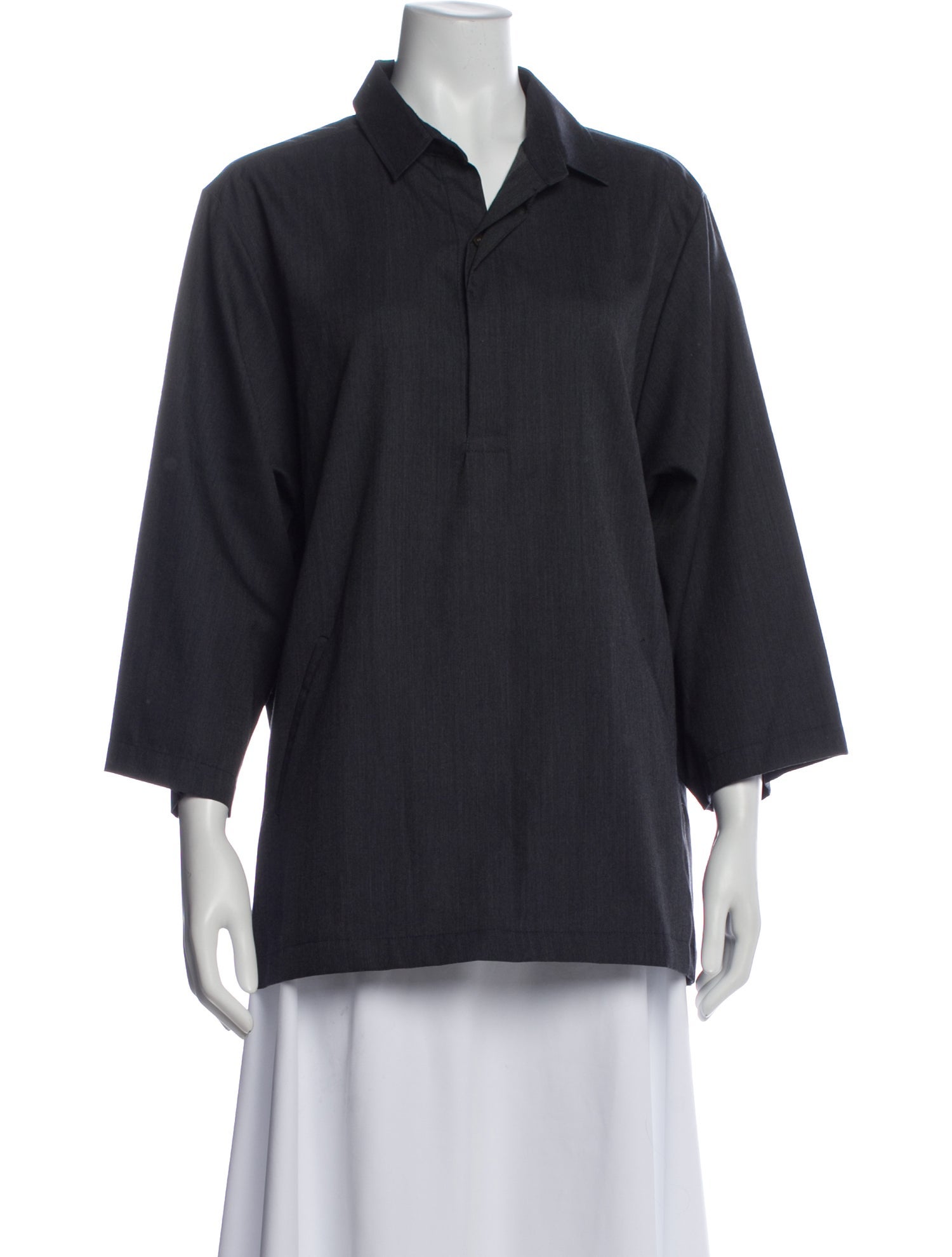 Blue Blue Japan Three-Quarter Sleeve Top
