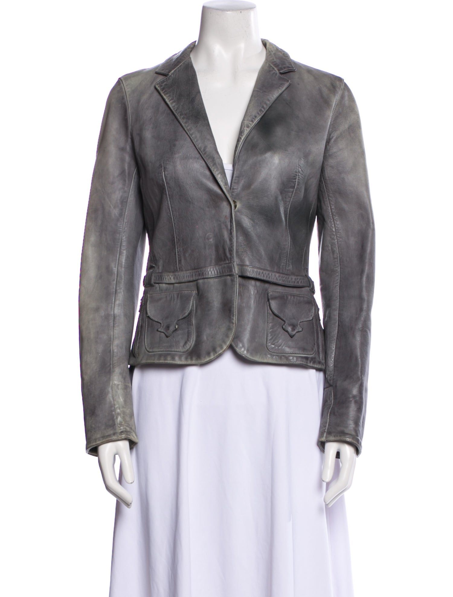 Blur Leather Blazer