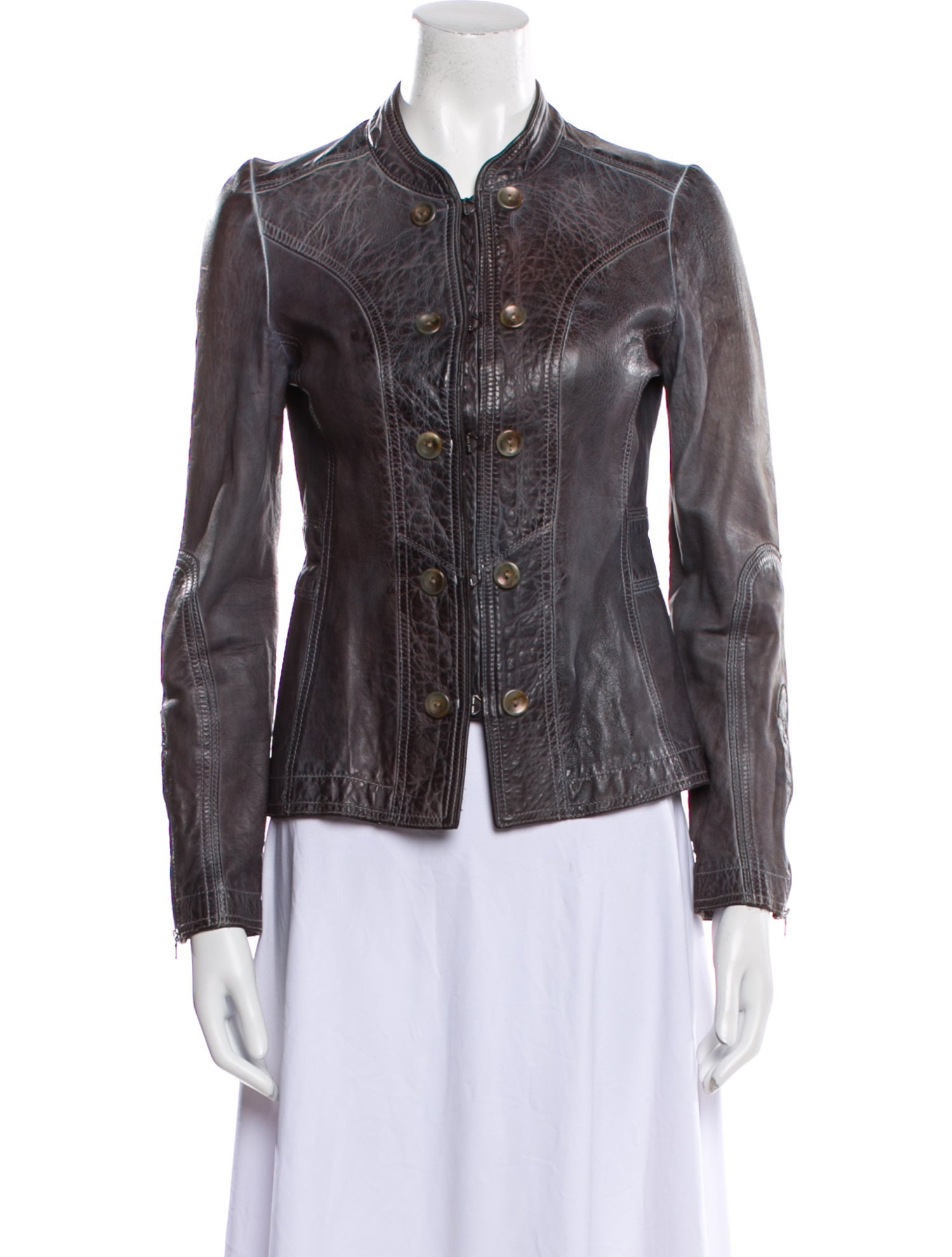 Blur Leather Denim Jacket