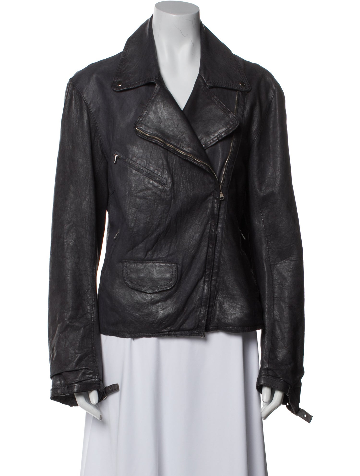 Blur Leather Biker Jacket
