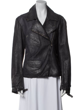 Blur Leather Biker Jacket
