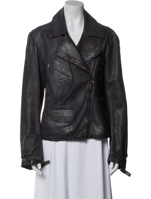 Blur Leather Biker Jacket