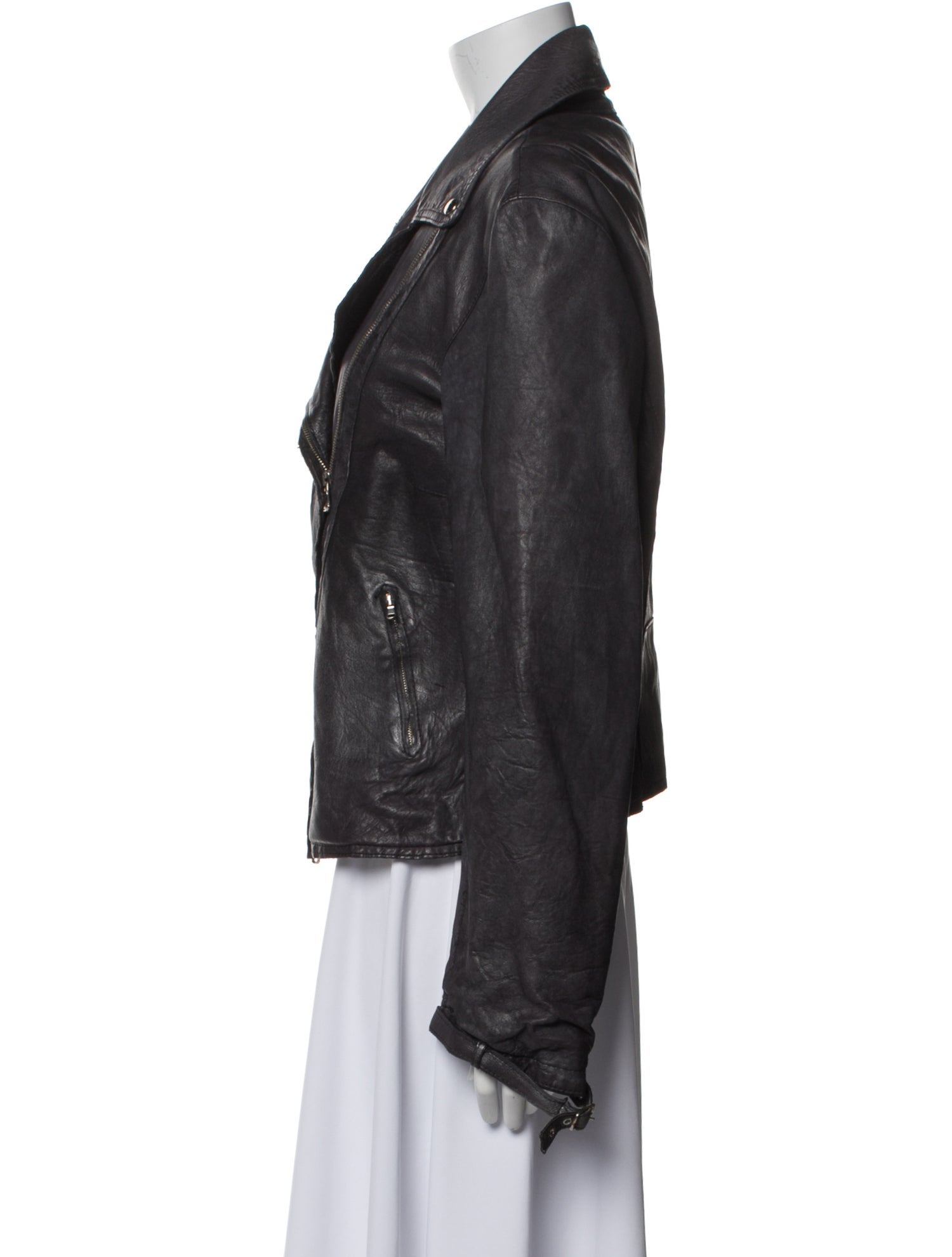 Blur Leather Biker Jacket