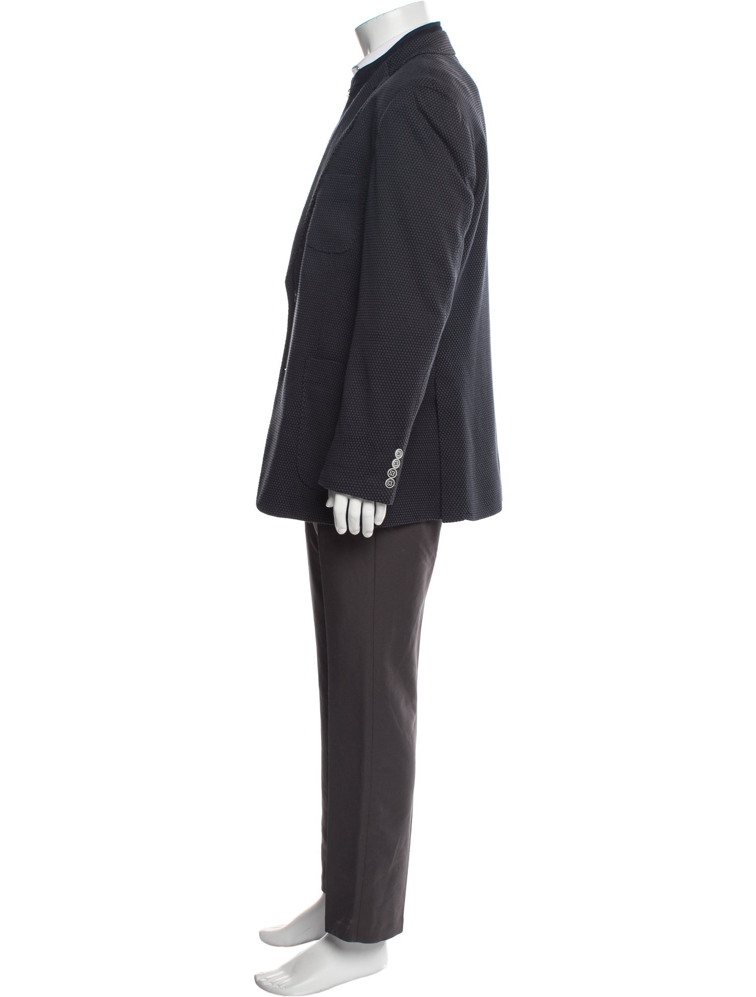 Blue Industry Polka Dot Print Sport Coat