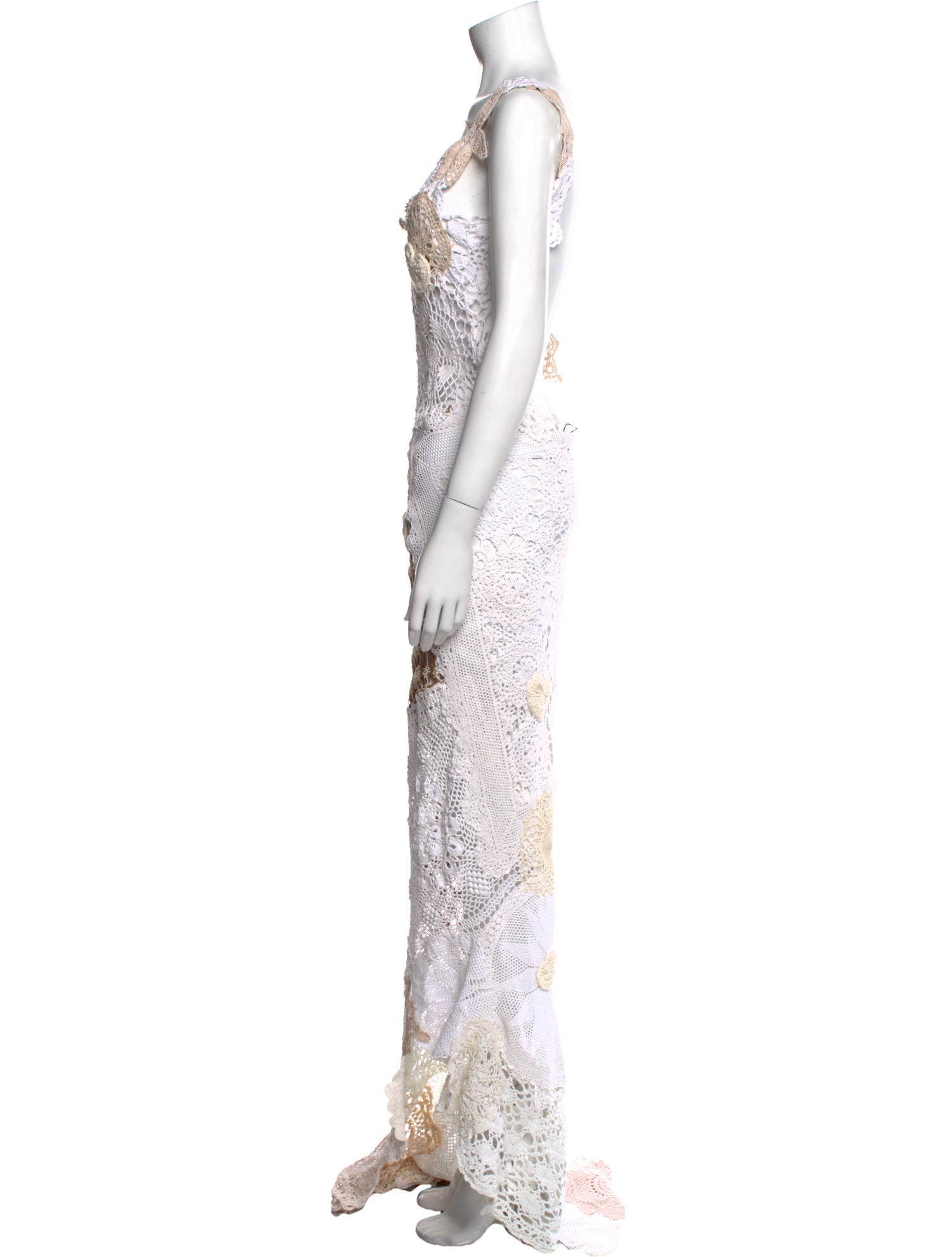 Marco Rambaldi Lace Pattern Long Dress