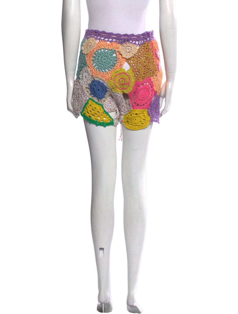 Marco Rambaldi Shorts Purple Patterned High-Rise - image 3