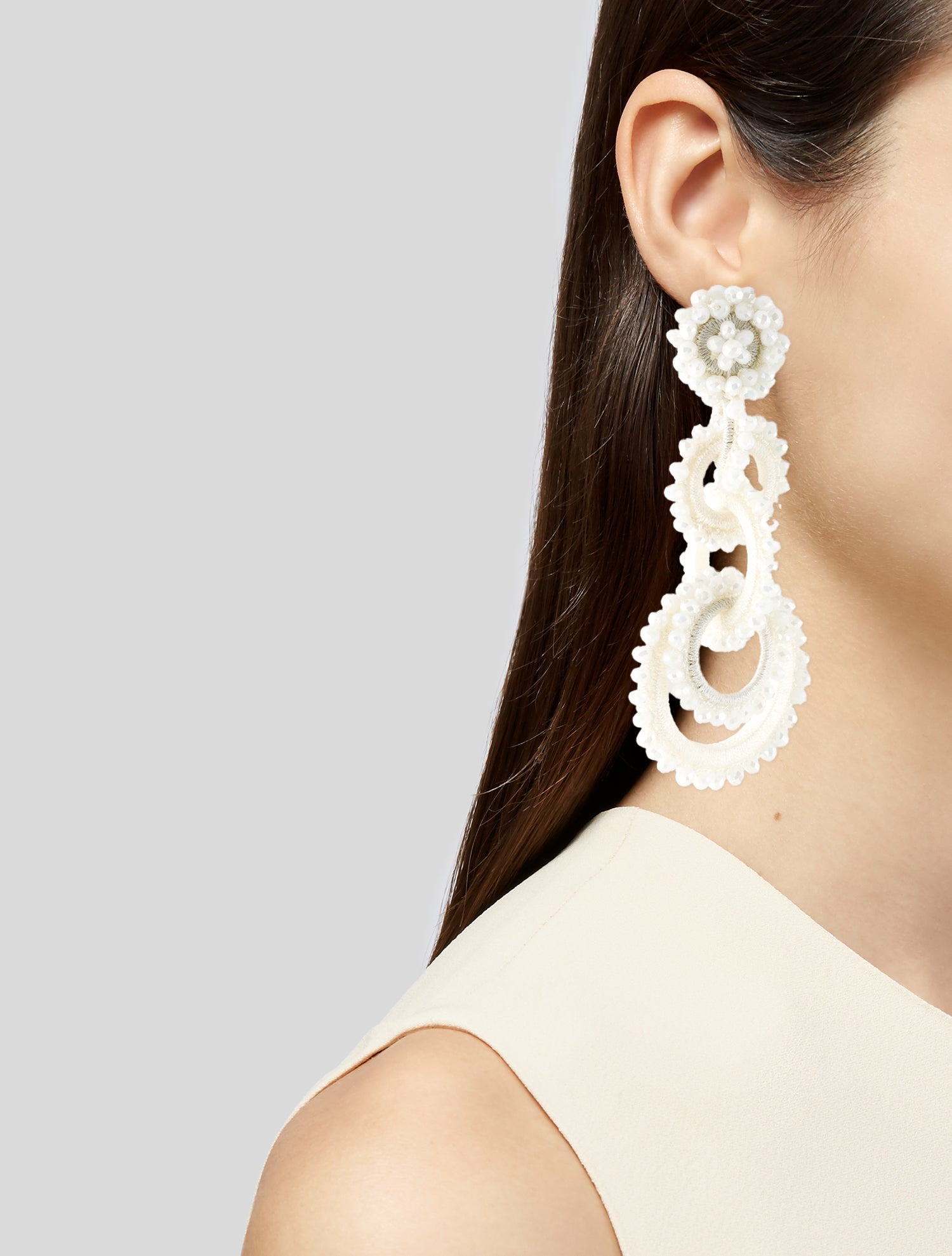 Bibi Marini Beaded Earclip Drop Earrings