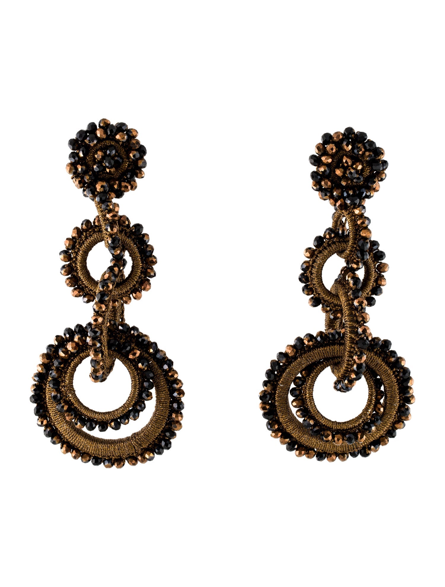 Bibi Marini Beaded Earclip Drop Earrings