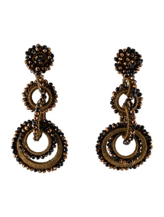 Bibi Marini Beaded Earclip Drop Earrings