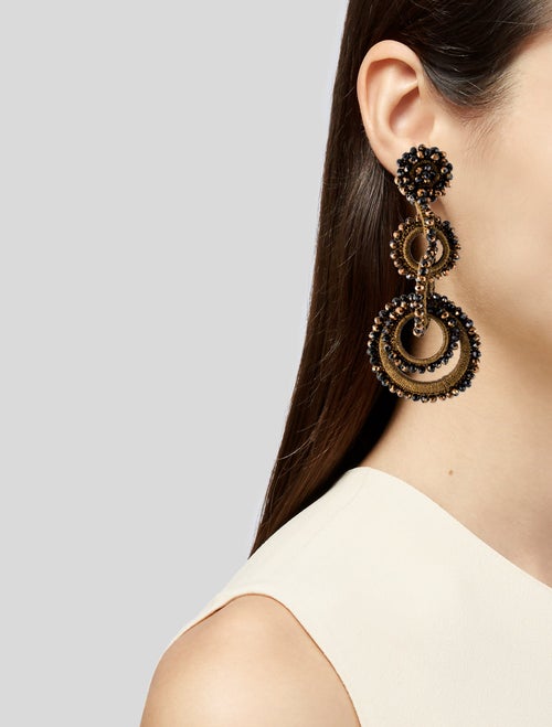 Bibi Marini Beaded Earclip Drop Earrings