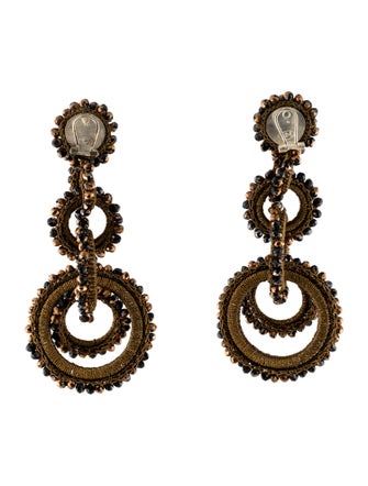 Bibi Marini Beaded Earclip Drop Earrings