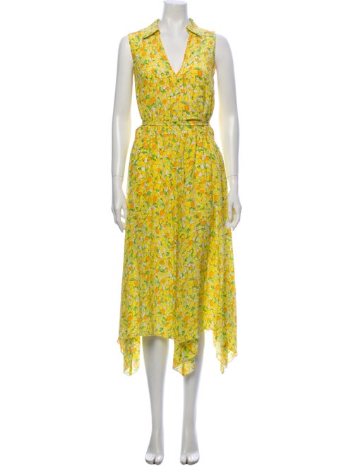 Boutique Moschino Silk Long Dress Yellow