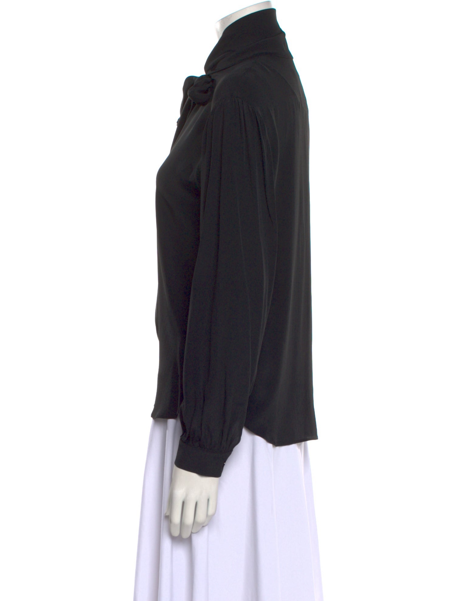 Boutique Moschino Tie Neck Long Sleeve Blouse