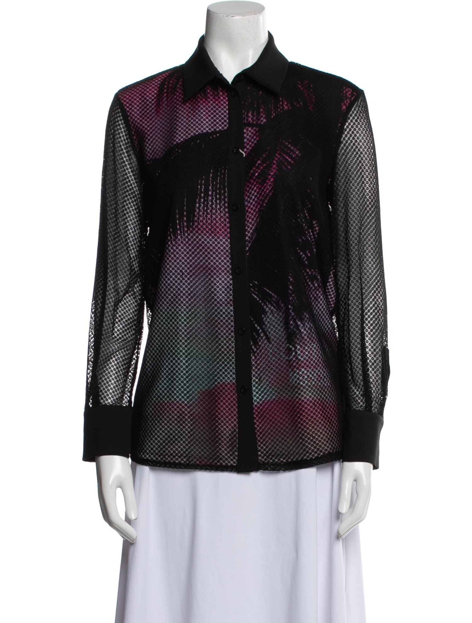 Boutique Moschino Long Sleeve Button-Up Top
